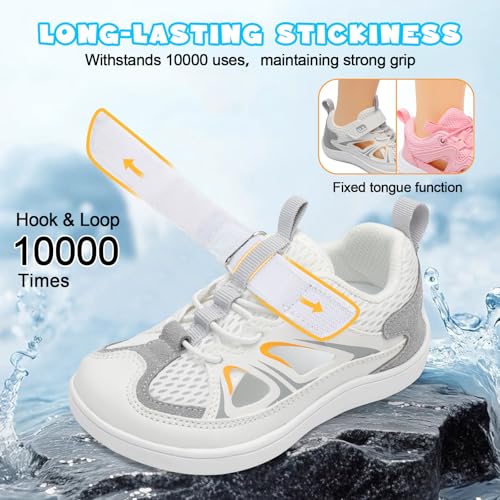 Image of JOINFREE Toddler Sandals Kids Wide Girls Boys Aqua Athletic Sneakers Barefoot Beach Sandals Quicky-Dry Non-slip Outdoor Water Sports Hiking Sandals Summer Water Shoes for Pool River Swim