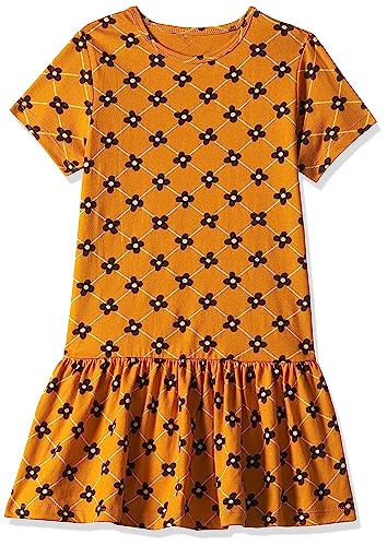 Image of T2F Girls Cotton A-Line Knee-Length Casual Dress