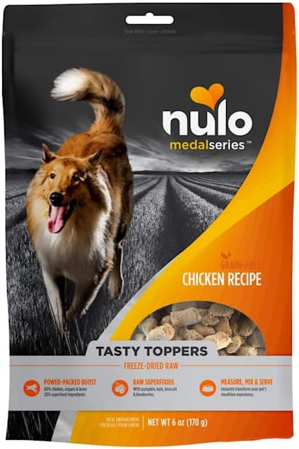 Nulo MedalSeries Tasty Toppers Chicken Freeze-Dried Raw Dog Food 6 oz.