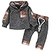 SANMIO 2Pcs Neonato Bambina Ragazzo Vestiti Manica Lunghe Cappuccio Felpa Top + Pantaloni Tuta