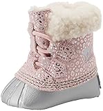 Sorel Unisex Baby Krabbelschuhe CARIBOOTIE, Pink/Grau (Dusty Pink/Chrome Grey), 18 (US 3)