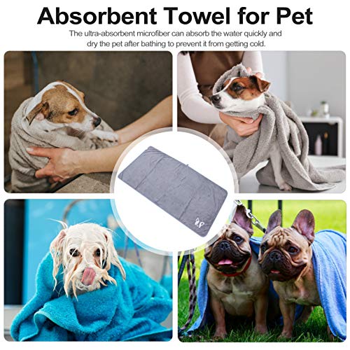 POPETPOP Toalha de Banho para Cachorro Toalha Seca Superabsorvente para Cachorro