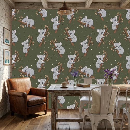 Papier peint panoramique koala 184x127cm pour chambre d'enfant