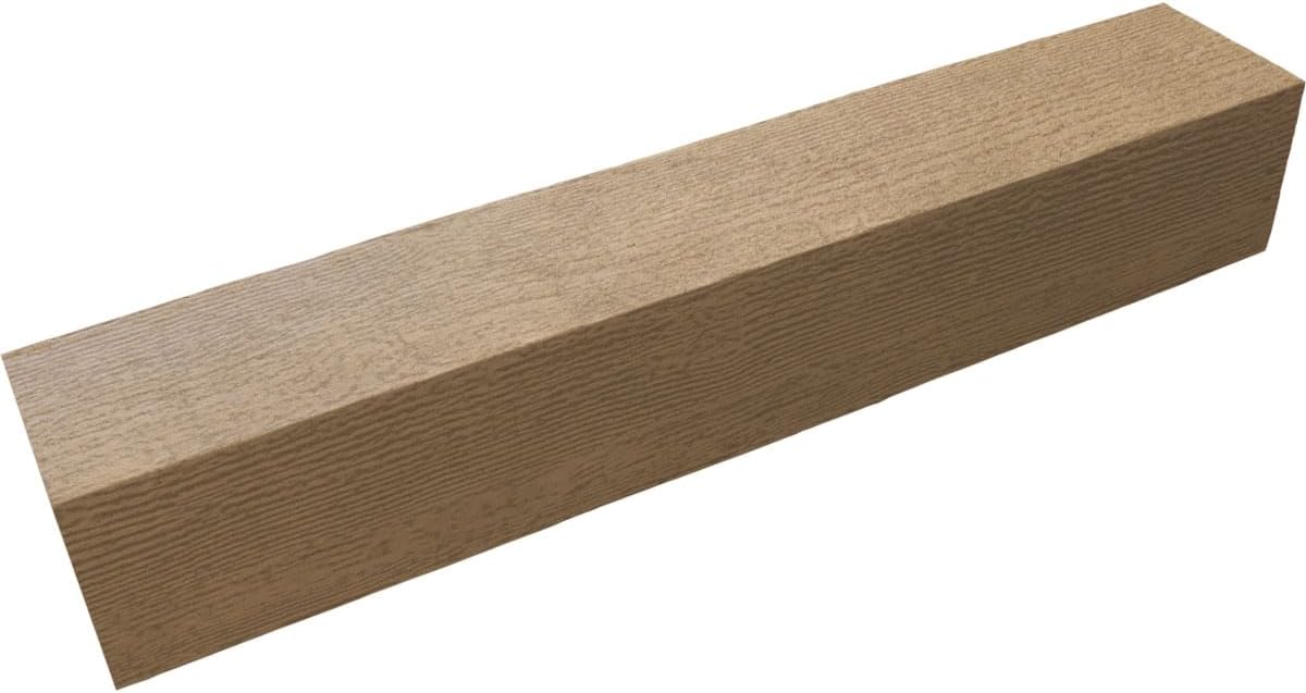Ekena Millwork BMRS2C0120X120X144OT 2-Sided Rough Sawn Endurathane Ceiling Faux Wood Beams, 12-in. W x 12-in. H x 12-ft. L, Oatmeal