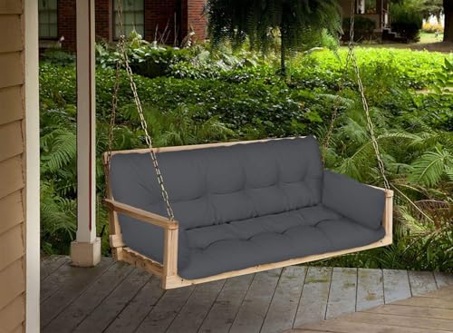 Cojín de banco impermeable con respaldo para exteriores y palés 6