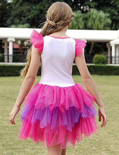 Spring/Autumn Unicorn Birthday Party Princess Girl Dresses Long Sleeve Girls Outfits4