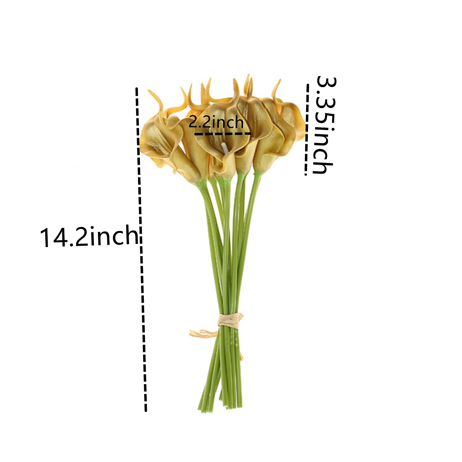 10 Gigli Calla Artificiali Rosa Con Stelo Da 67 Cm - Fiori Finti Realistici Per Bouquet Matrimonio, Decorazioni Casa