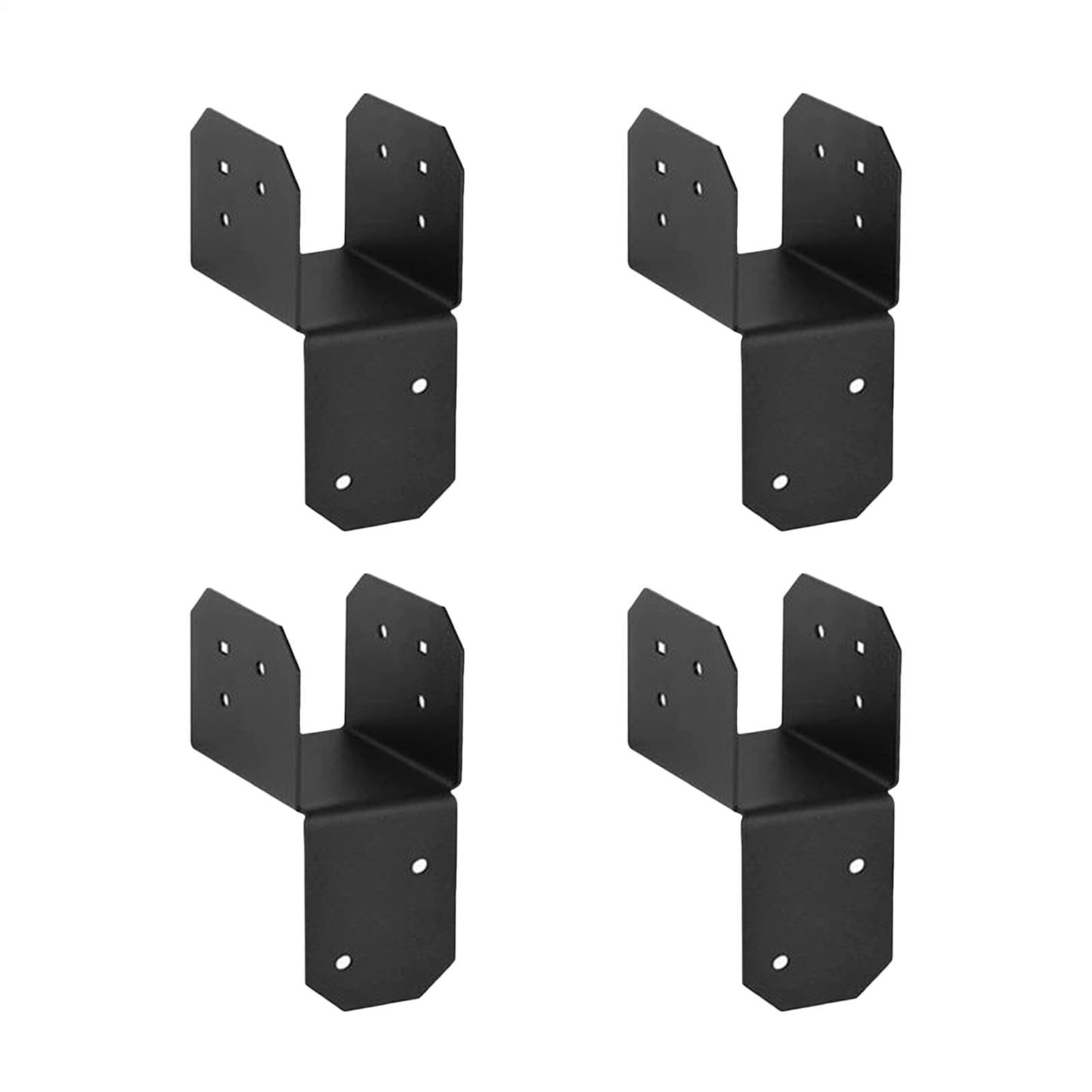 Pergola Bracket - 4pcs Heavy Duty Roof Tie Header Joint Post Connector, Steel Frame Mounting Kit, Strong Outdoor Structural Fitting | Pergola Hardware for Carport Barn Terrace Shed Deck