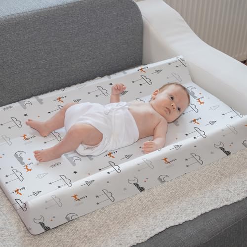Image of BROLEX Changing Pad Covers for Baby: Boy Girls Ultra Stretchy Soft 2 Pack Starsmoon & Balloon