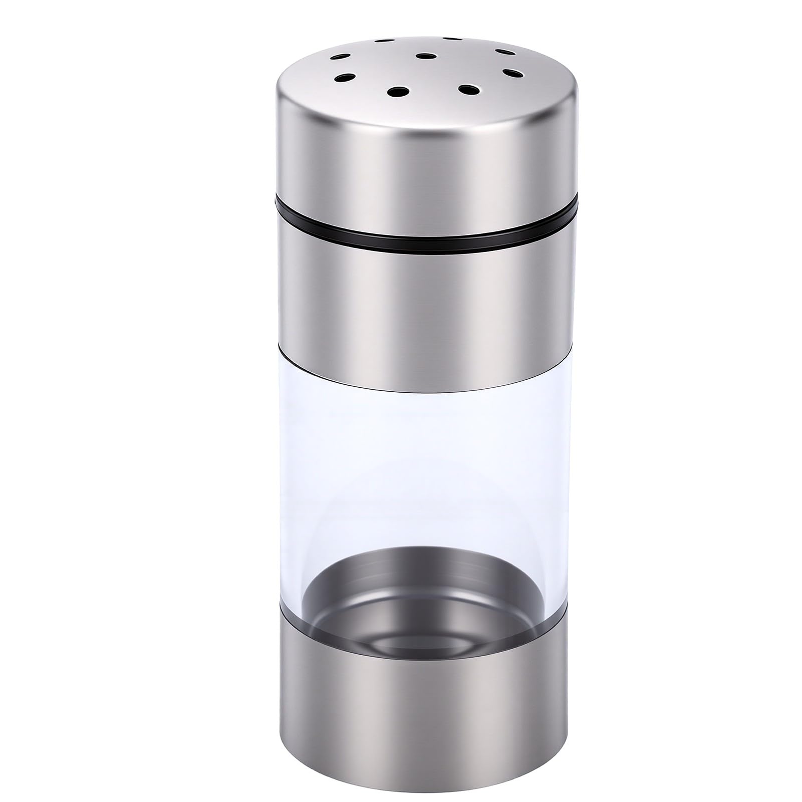 Jiawu Set di Bottiglie per Condimenti in Acciaio Inossidabile con Base, Contenitore per Olio, Aceto e Sale, Set di Barattoli per Condimenti Bottiglie per Trasparenti per