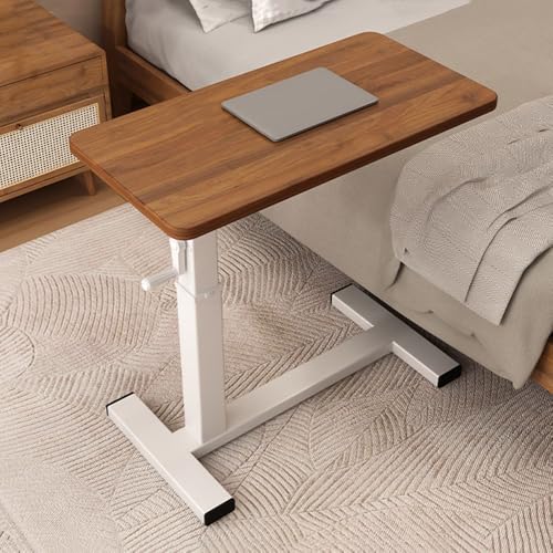 GSKDZG TChe[u LX^[t p\RfXN ߉\ 66cm`94cm xbhe[u ړ ItBXfXN ~iCge[u(Walnut Color+White Frame,60x40cm)