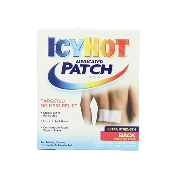 Buy Icy Hot Back Patch Size 5ct Icy Hot Large Medicated Back Patch