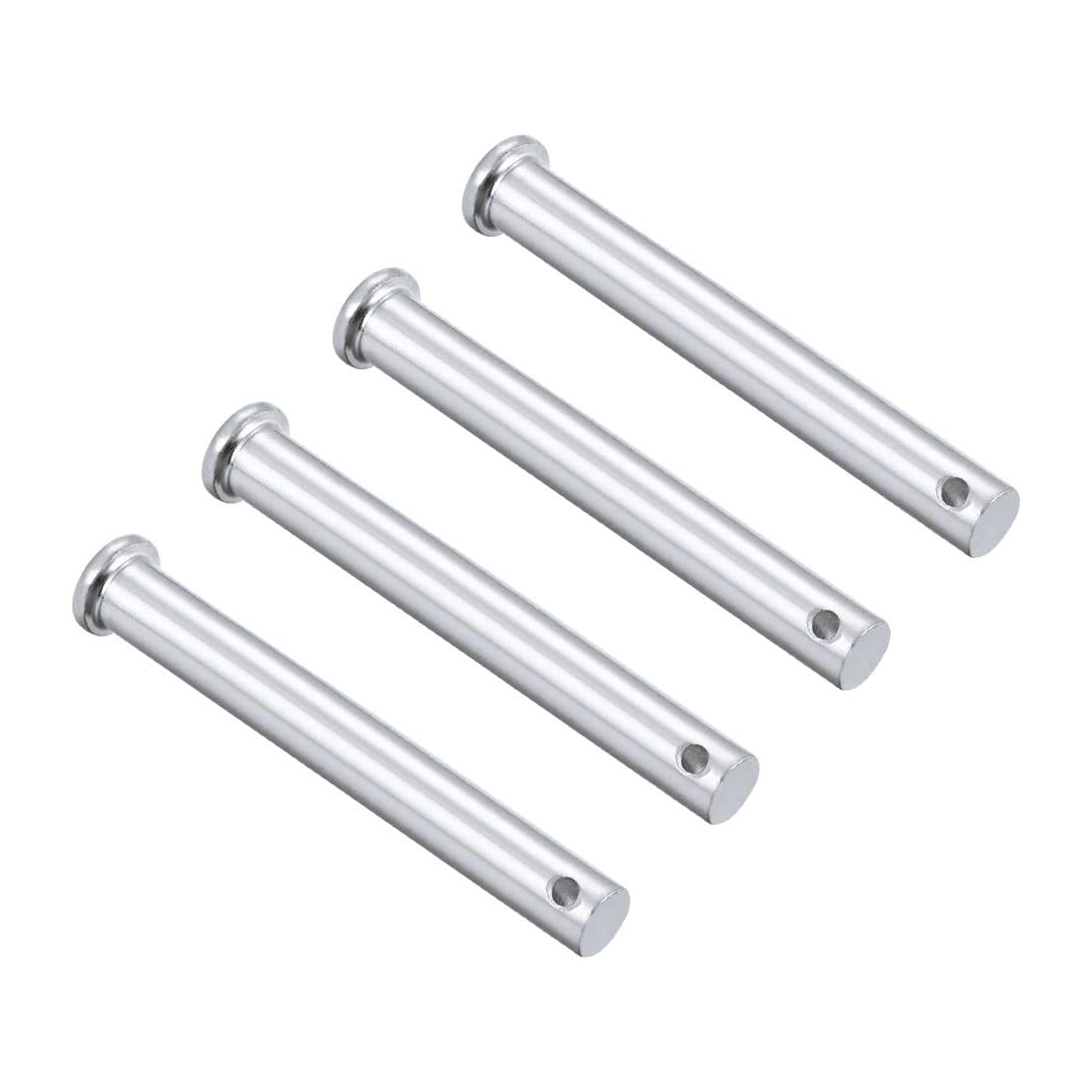 TA-VIGOR 10 x 80mm Clevis Pins Single Hole Zinc-Plated Steel Flat Head 4pc — image 1