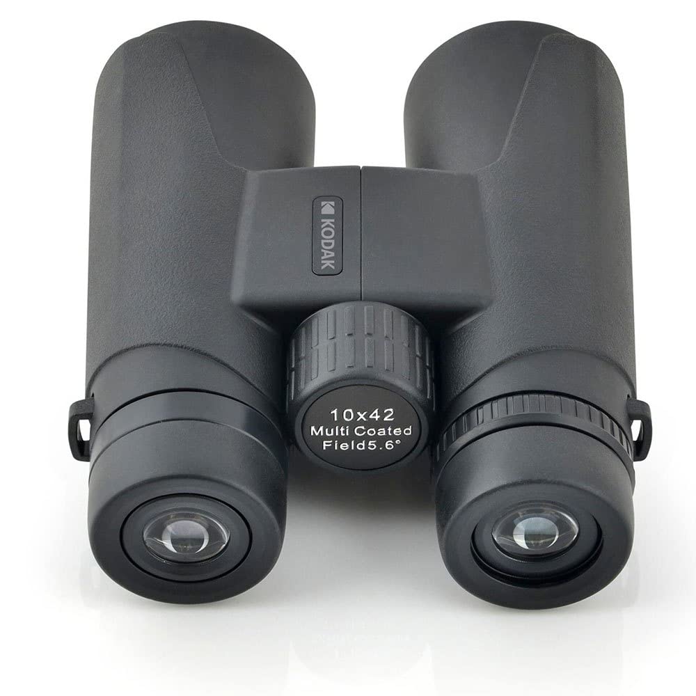 KODAK Jumelle Binocualire BCS800 - Jumelle Binoculaire Compact, Grossissement 10X, Objectif de diamètre 42 mm, Œilletons en Caoutchouc - Noir | Provenance France. Emballage securisé. Livré avec Facture dont TVA.