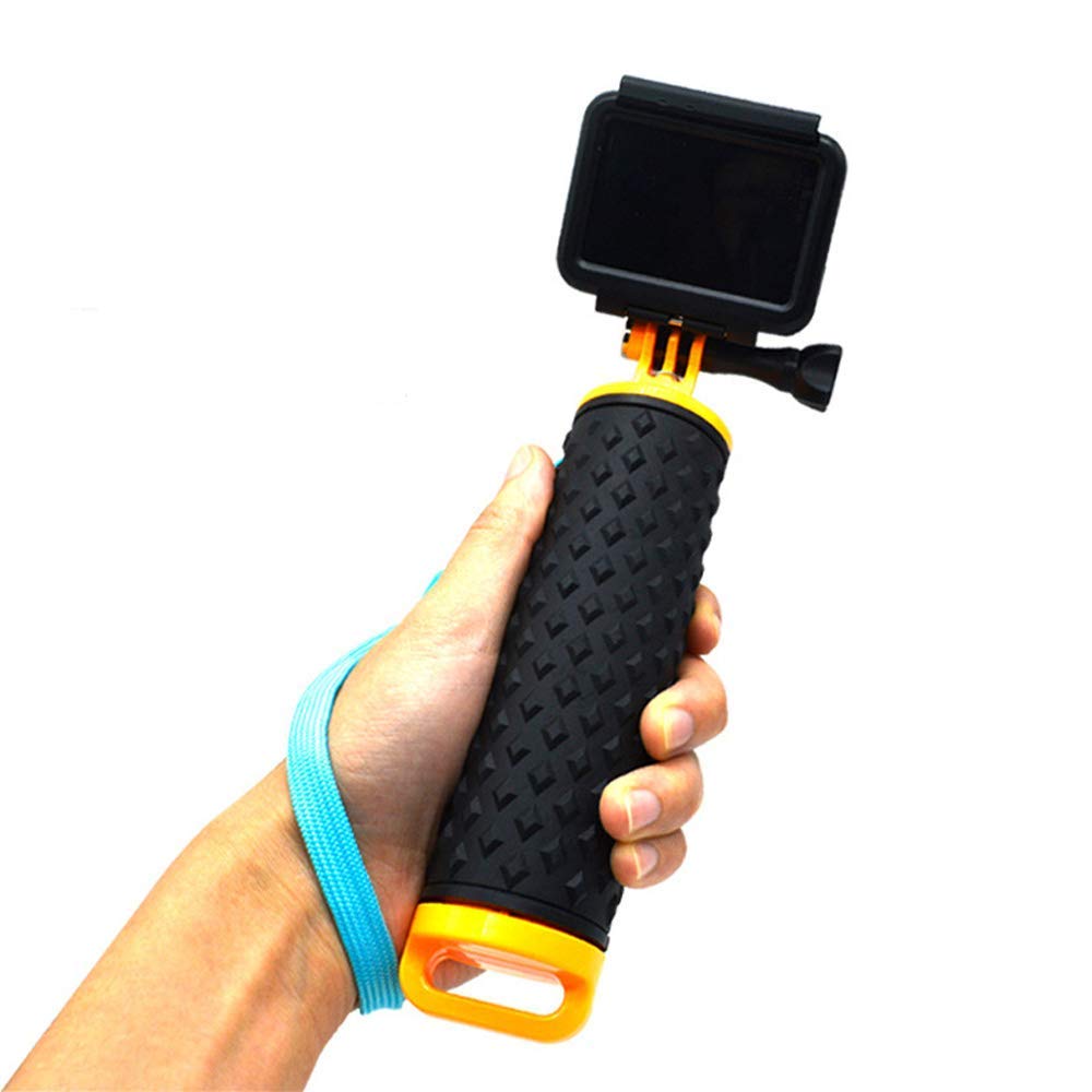 Action Pro Floating Hand Grip Handle Stick Bobber Floating Handheld Monopod with Screw and Lanyard Compatible with GoPro Hero 13/12/11/10/9/8/7/6/5/4/3+/3/SJCAM/Xiaomi/YI/4K/Eken Other Action Cameras 1