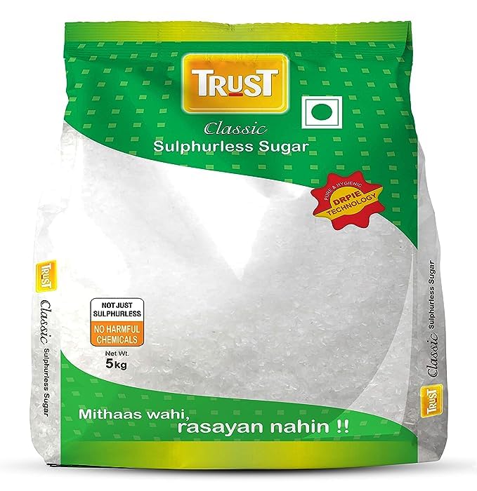 Trust Classic Crystal Sugar| Double Refinded Sulphurless Pure Sugar| 5 Kg Pack (B0D3LW5P43) Amazon Price History, Amazon Price Tracker