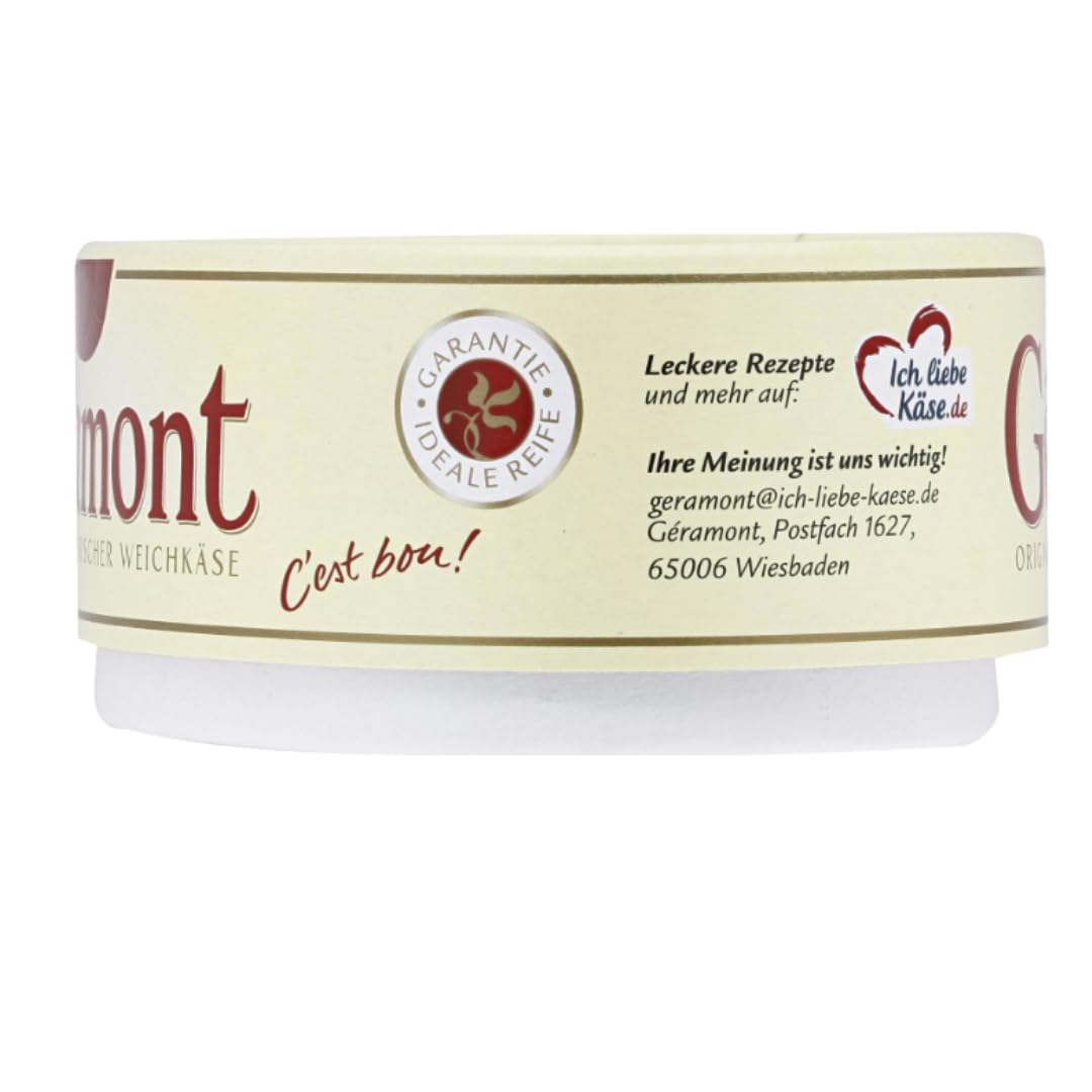 Géramont Weichkäse Natur – 125 g, 4er Pack | Französische Käsezubereitung aus Kuhmilch | Sanft & cremig