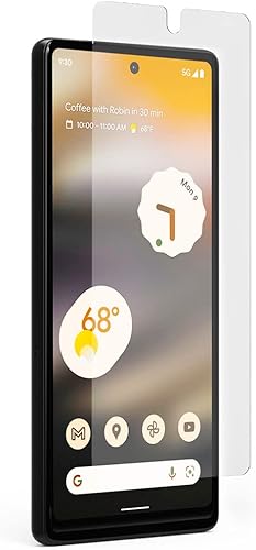 PureGear Protector de pantalla de vidrio templado HD de máxima claridad para Google Pixel 6a, protector de protección premium, precisión de