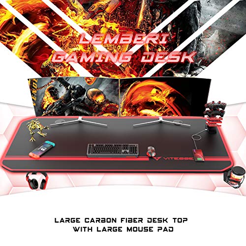LEMBERI 55 inch Gaming Computer Desk - Image 6