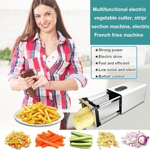 Cortadora eléctrica de papas fritas acero inoxidable miniatura 4