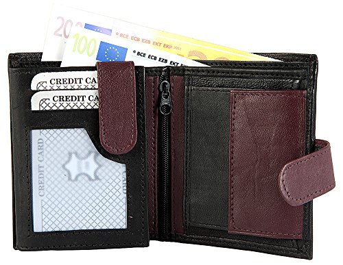 Preisvergleich Produktbild Monopol Herren Geldbörse aus Echtleder, 9 x 11 cm