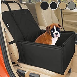 Extra Stable Dog Car Seat – Robust Car Dog Seat or Puppy Car Seat for Small to Medium-Sized Dogs – Reinforced Walls and…