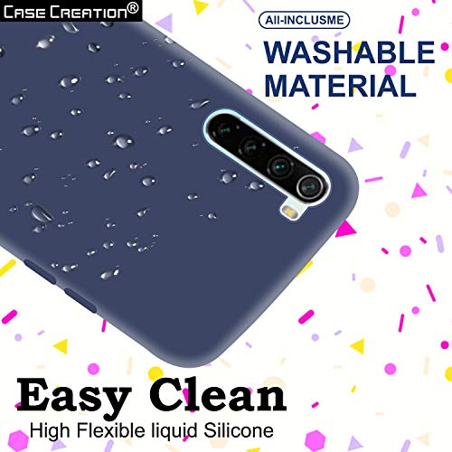 Image of Case Creation Luxurious OG Series for Xiaomi Redmi Note 8 Pro Case Cover,Anti-Dirty Slim Case Frosted Matte Cute Candy TPU Raised Bezel (Splash of Color) Back Cover for Redmi Note 8 Pro -Navy Blue