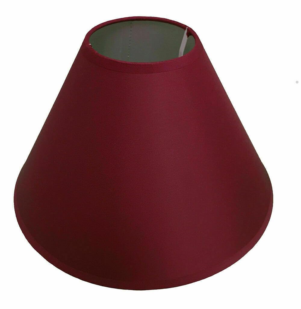 Sales Today Interiror Burgundy 9" (23Cm) Cotton Textured Fabric Coolie Light Shade Table Ceiling Lamp Shades (Burgundy)