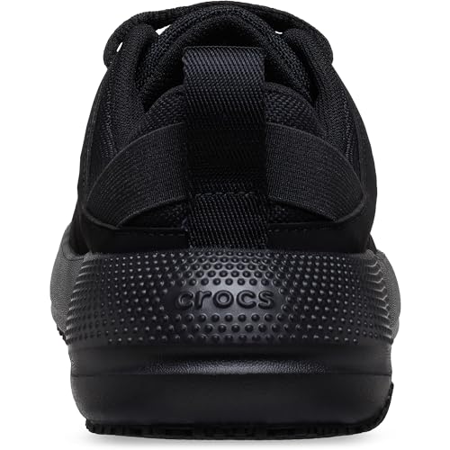 Image of Crocs Women On The Clock Work Sneaker, Triple Black, 12 Women