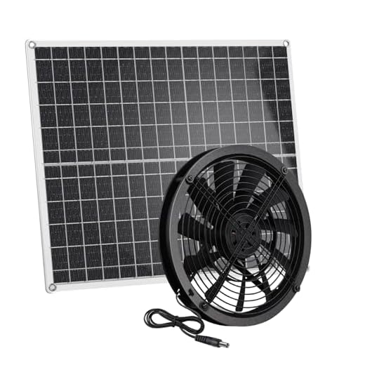 Soplador de escape de energía renovable de 2500 rpm, motor perfecto para control de humedad en jardines interiores, baños, viviendas, baño, extractor solar
