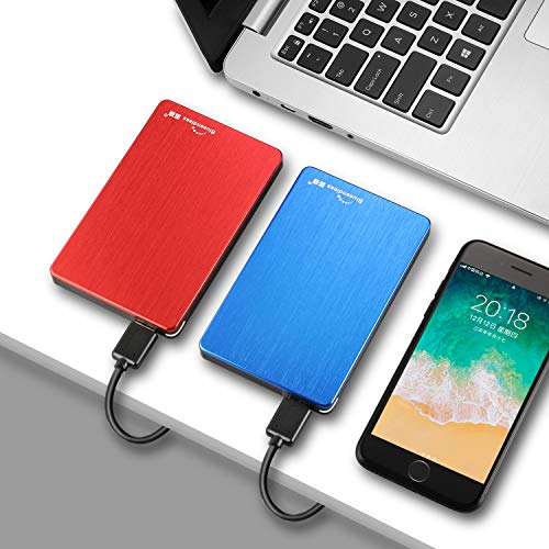 Blueendless Tragbare Externe Festplatte USB 3.0 6,3 cm (2,5 Zoll) für PC, Laptop, Computer (500GB, rot) – Bild 6