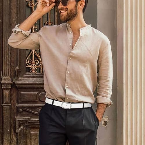 Two-in-One Reversible Leather Belt,Gold Buckle Dress Casual Belt2