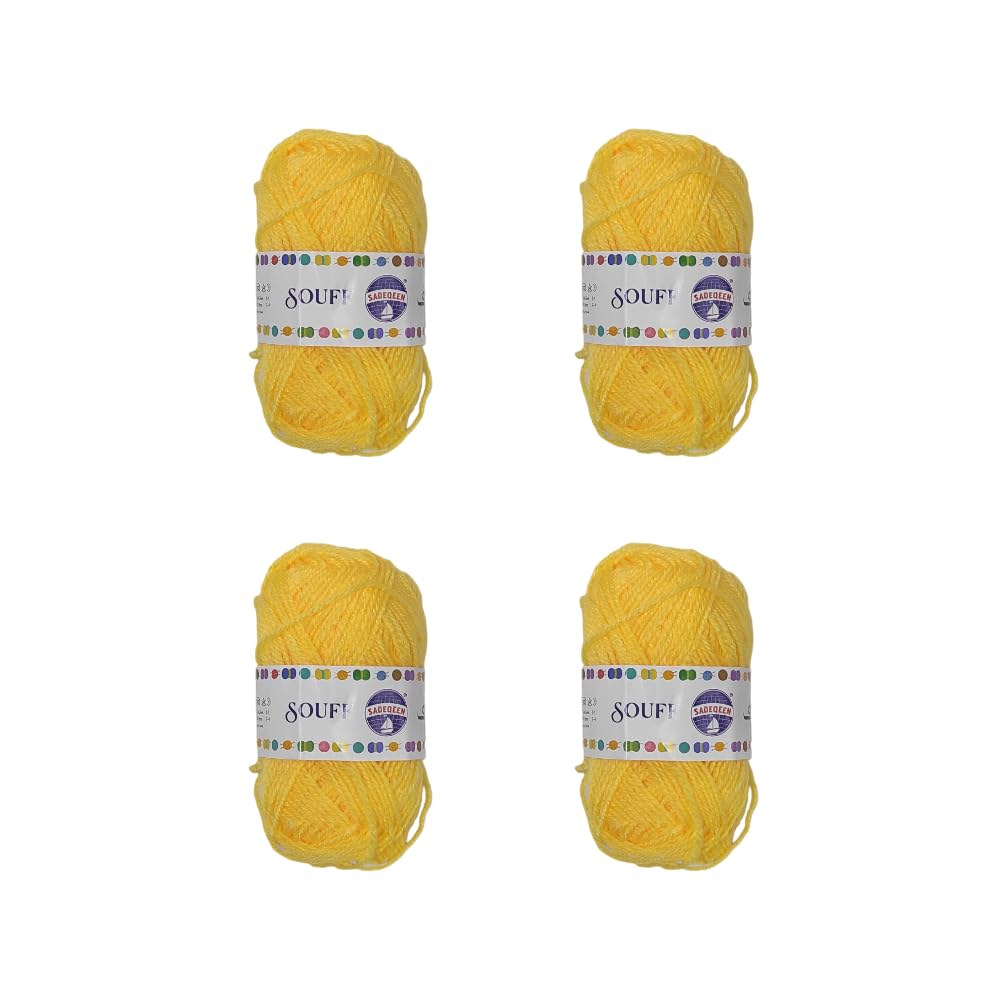 Sponsored Ad – Souff Crochet and Knitting Yarn 4 Rolls (Yellow)