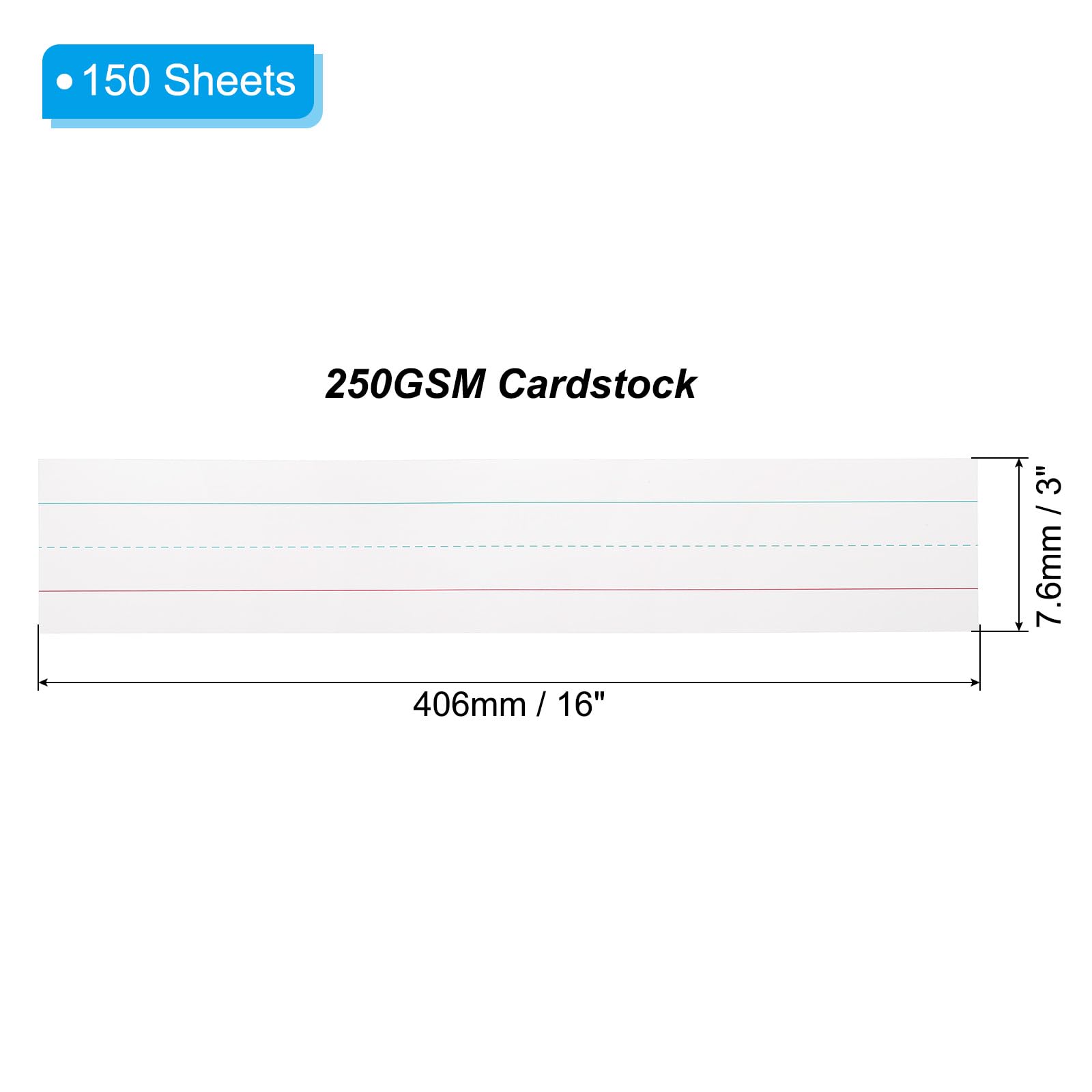 PATIKIL 150 Sheets Dry Erase Sentence Strips - Image 2