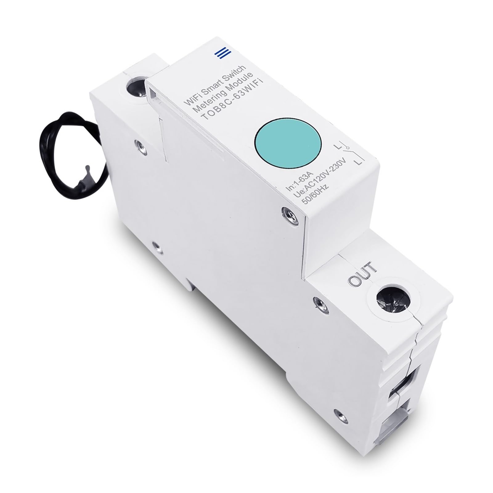Interruptor Inteligente WiFi Monofásico 63A, Medidor De Energía, Medidor De Kwh, Interruptor De Circuito De Monitoreo, Relé Temporizador For Hogar Inteligente Monitoreo del Consumo de energía
