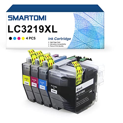 SMARTOMI LC3219XL LC3217 compatibles con Brother LC-3219 Cartucho de tinta, para Brother MFC-J5330DW J5335DW J6530DW J5730DW J5930DW J6930DW J6935DW(4Cartuchos: 1 Negro, 1 Cian, 1 Magenta, 1 Amarillo) Cover