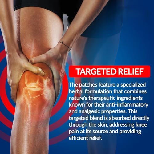 Image of Herbal Knee Pain Relief Patches Arthritis Inflammation Patch Sticker | Instant Relief from Knee Pain | Joint Knee Pain Relief Products Natural Wormwood Extract Patch for Knee (20 Pieces) CHEMIMOSO Multifunctional Cleaning (White, Pack of 1)