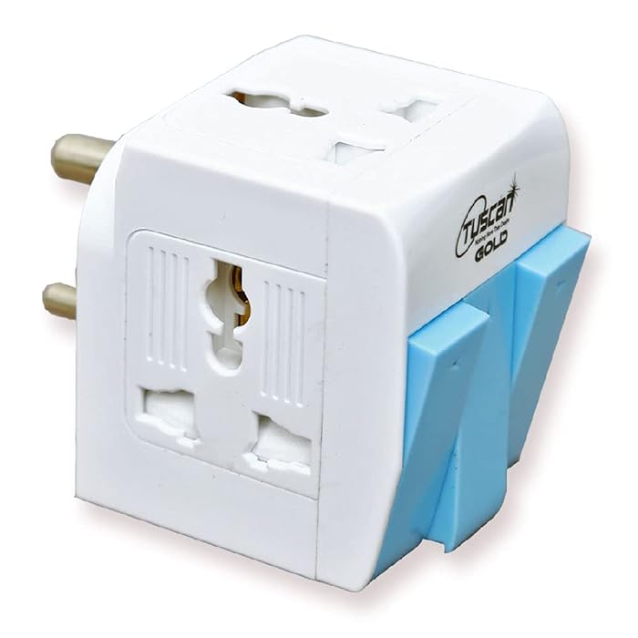 Buy HiPLASST (1 pc) 3 Socket (5A250V) Universal Travel Adapter 3 Pin