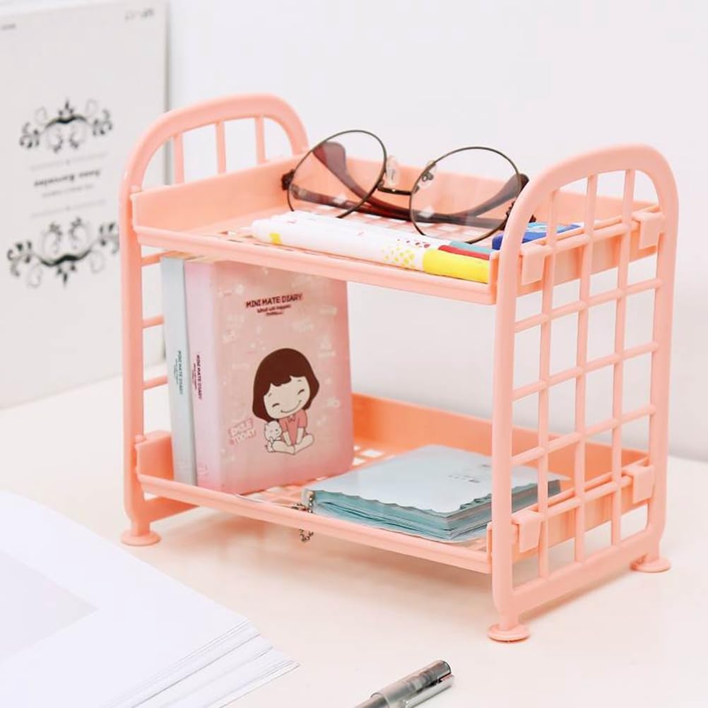 Alipis 2 Layers Plastic Storage Rack Kitchen Bathroom Countertop Organizer Shelf for Shampoo Soap Toiletries Easy Installation Space Saving - Image 4