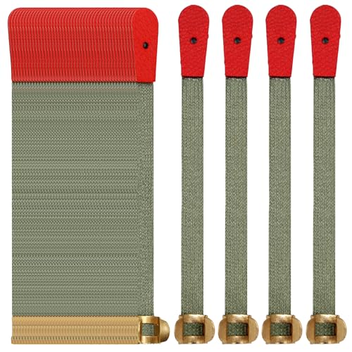 Piano Bridle Straps Clip – Pack of 50Pcs Clip-on Piano Bridal Straps, 75x5mm/3'' x 0.2'' White & Red Tapes With Spring Clip Strap Action Replacement Repair Parts, Standard Style Clips Tape Accessories