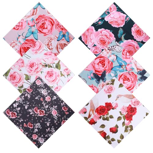 Ptwola 6 Pcs Thickened Glasses Cleaning Cloth Elegant Flower Design Eyeglass Clean Cloth Multi-Colored Glasses Lens Cleaner Cloth Safe Soft Wipes for Reusable Camera Lenses Cell Phone LCD TV Screens