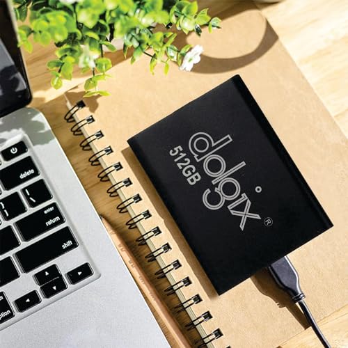 Image of Dolgix 512GB SSD Gen-2 Mini Portable External SSD Ultra High Speed, USB-Type-C 3.2 & for Windows, MAC, Smart Phone, 3 Years Warranty, Made in India