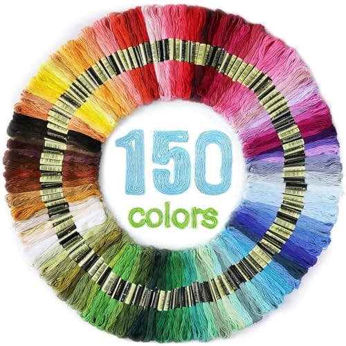 Maxee Embroidery Threads, 150 Colors Per Pack Embroidery Floss,8m Cross Stitch Threads,Friendship Bracelets Floss