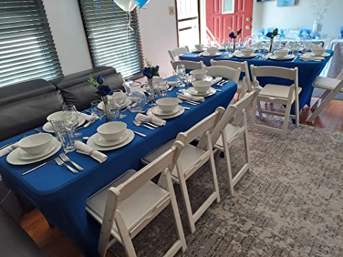 Image of FORLIFE Spandex Table Covers,Fitted Tablecloth for Rectangular Tables, Stretch Patio Table Covers, Universal Spandex Table Cover for Wedding, Banquet, Party (6ft, Royal)