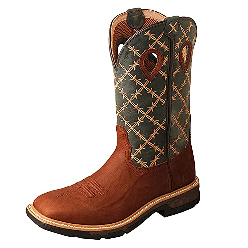 Image of Twisted X Men's Western Work 12in Mocha and Slate Boot