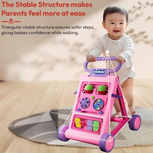 Image of StarAndDaisy Baby Walker /Multipurpose Push Walker for 0-24 Months (Pink Push Walker)