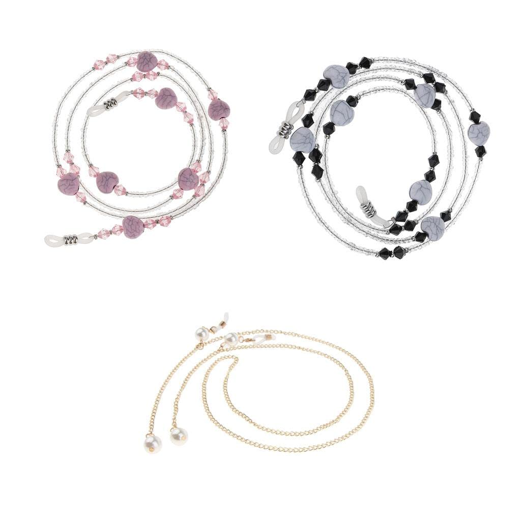 ™ 3pcs Eyeglass Sun Glasses Cord Holder Necklace Sunglass Neck Strap Chains | Vision Care-image-48