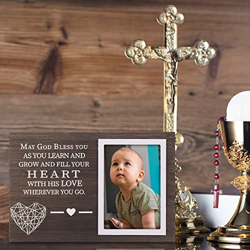 Yakucho Baby Boy Baptism Keepsake Frame - Baptism Gifts For Boys, Double Picture Frame With Blessing Card thumb #1
