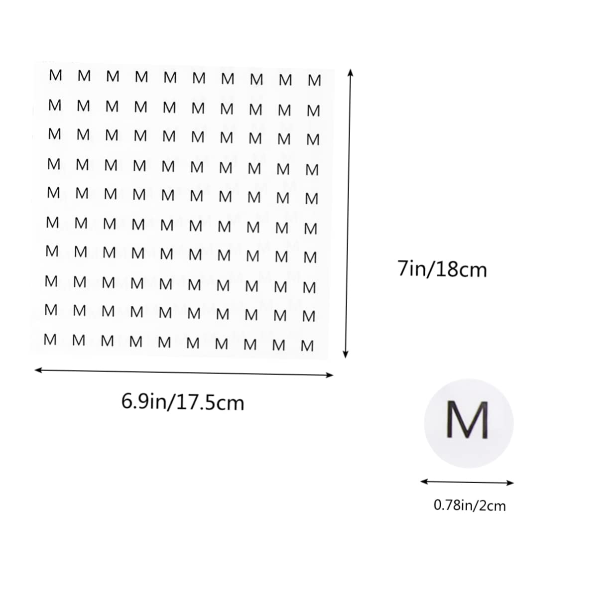 MAGICLULU 3 Set Di Etichette Adesive Rotonde Per Abbigliamento in/m/l Per Commercianti E Produttori 1000 Pezzi*3