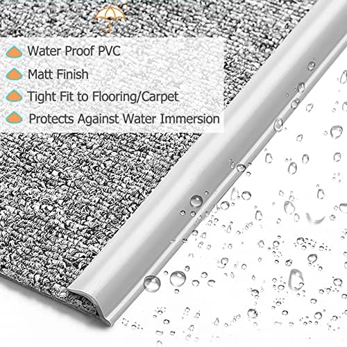 1.3 inch Wide Carpet Ed Banding Strip, Flexible PVC Tile Carpet Edging Trim Strips, Doormat Floor Mat Wrapping Ed, Waterproof Cuttable